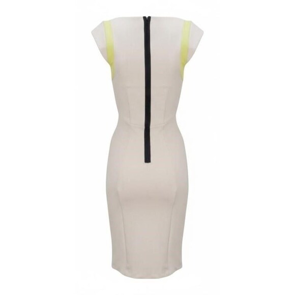 *New French Connection Lolostretch color block dress Bodycon Pencil US2 FR34 UK6 - Picture 8 of 8